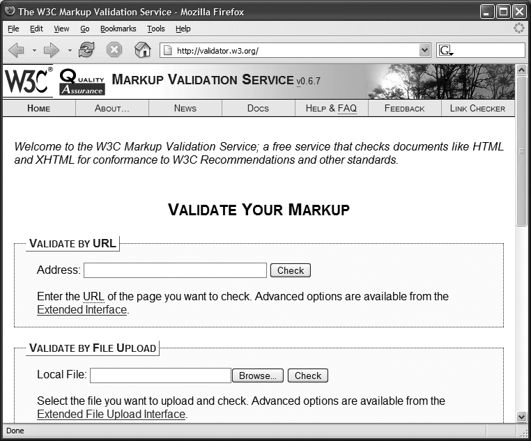 Der Markup Validation Service des W3C